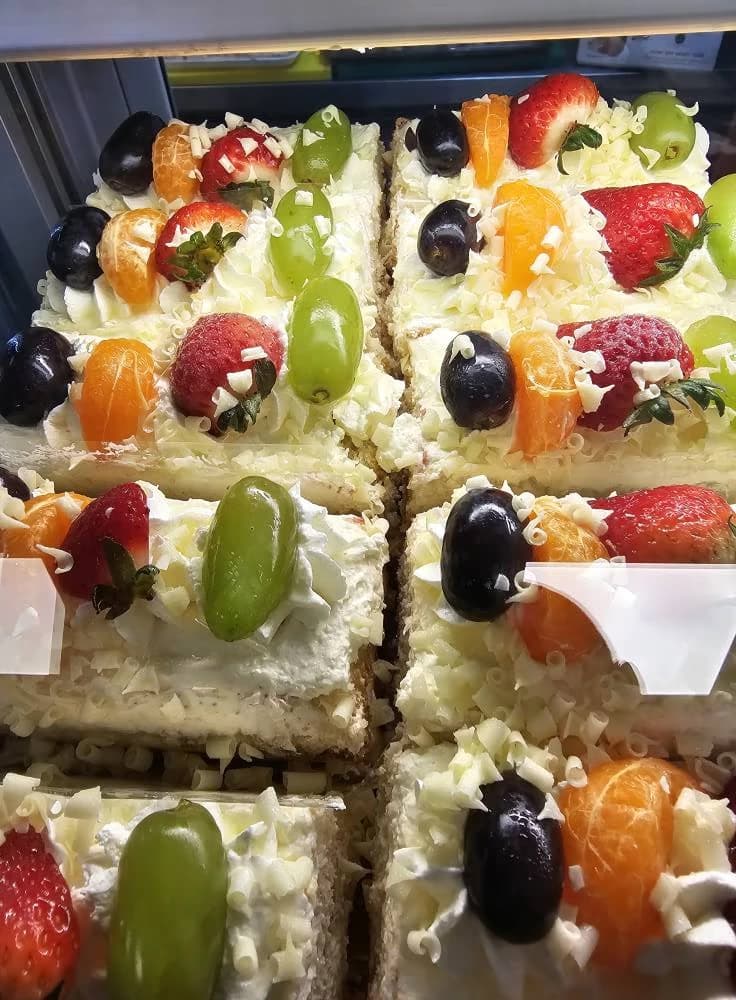 Fruit cake prepared at Friends Coffee & Bakery